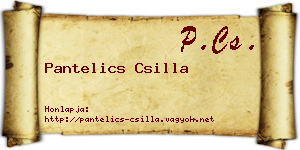 Pantelics Csilla névjegykártya
